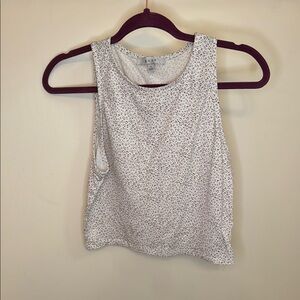 White Patterned Women's Tank Top
